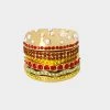 KITSCH COOKOUT HAMBURGER STACKED RING MULTI 2 KITSCH COOKOUT HAMBURGER STACKED RING MULTI -Betsey Johnson 440712GLD966