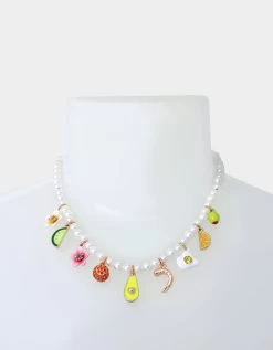 BETSEYS BRUNCH CHARM FRONTAL NECKLACE MULTI -Betsey Johnson 440738GLD966 2