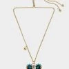 BETSEY LOVE FEST BUTTERFLY SLIDER NECKLACE PASTEL MULTI -Betsey Johnson 440804GLD968