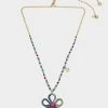 BETSEY LOVE FEST OPEN HEART NECKLACE PASTEL MULTI -Betsey Johnson 440806GLD968