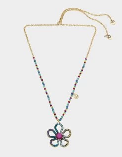 Betsey Johnson 18 BETSEY LOVE FEST OPEN HEART NECKLACE PASTEL MULTI