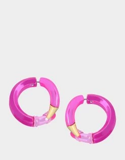 CHARM SCHOOL PENCIL EARRINGS PINK