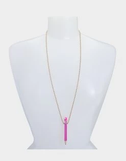 CHARM SCHOOL PENCIL PENDANT PINK -Betsey Johnson 452739PNK650 3