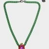 RICH WITCH PUMPKIN NECKLACE GREEN -Betsey Johnson 452767GRN300