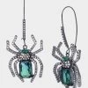 RICH WITCH SPIDER HOOK EARRINGS GREEN -Betsey Johnson 452824HEM300