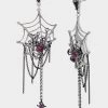 RICH WITCH SPIDER CHANDELIER EARRINGS RED -Betsey Johnson 452828HEM600