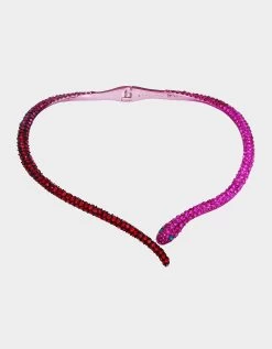 MIDNIGHT GARDEN SNAKE COLLAR FUCHSIA