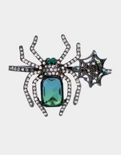 Betsey Johnson 8 RICH WITCH SPIDER BANGLE GREEN