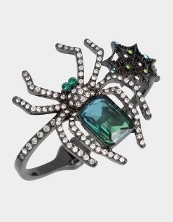 RICH WITCH SPIDER BANGLE GREEN -Betsey Johnson 453918HEM300 2