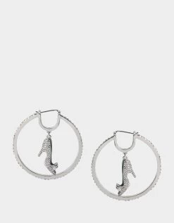 PRENUP HEEL HOOPS CRYSTAL -Betsey Johnson 461920RDM111 3