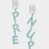 PRENUP LINEAR EARRINGS CRYSTAL 1 PRENUP LINEAR EARRINGS CRYSTAL -Betsey Johnson 461921RDM111