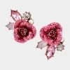 BETSEYS PINK ROSE STUDS PINK 2 BETSEYS PINK ROSE STUDS PINK -Betsey Johnson B10013 E01