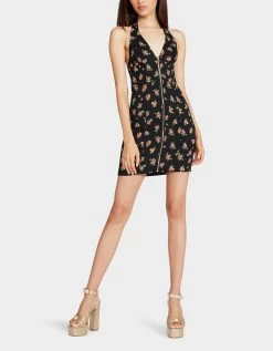 XENA MINI DRESS BLACK MULTI