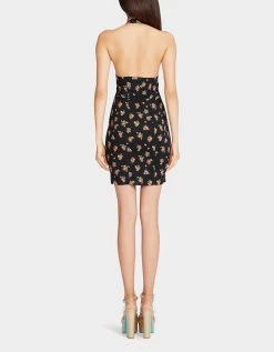 XENA MINI DRESS BLACK MULTI -Betsey Johnson BETSEY JOHNSON APPAREL JN208693 CABBAGE DITSY 05