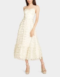 BETSEYS BUTTERFLY MAXI DRESS CREAM 13 BETSEYS BUTTERFLY MAXI DRESS CREAM -Betsey Johnson BETSEY JOHNSON APPAREL JN308015 CREAM 01