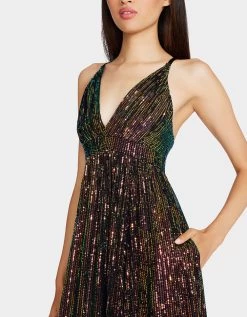 JAMES MAXI DRESS MULTI -Betsey Johnson BETSEY JOHNSON APPAREL JN308930 RAVEN BLACK 04