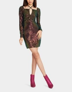 KASEY MINI DRESS MULTI -Betsey Johnson BETSEY JOHNSON APPAREL JN308932 RAVEN BLACK 02