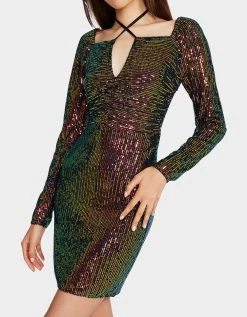 KASEY MINI DRESS MULTI -Betsey Johnson BETSEY JOHNSON APPAREL JN308932 RAVEN BLACK 03