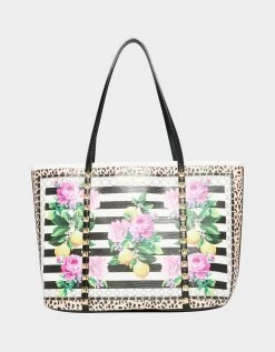 SEEING STRIPES TOTE BLACK/WHITE