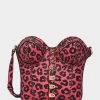 KITSCH OF CORSETS LOVE CROSSBODY BLACK-PINK -Betsey Johnson BETSEY JOHNSON BJ33805M LEOPARD