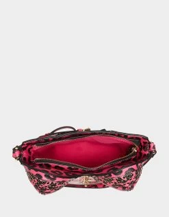 KITSCH OF CORSETS LOVE CROSSBODY BLACK-PINK -Betsey Johnson BETSEY JOHNSON BJ33805M LEOPARD INSIDE