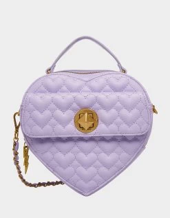 Betsey Johnson 40 OH MY HEART CROSSBODY LAVENDER
