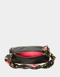 DON'T GET IT TWISTED SHOULDER BAG BLACK -Betsey Johnson BETSEY JOHNSON BJ34585N BLACK INSIDE
