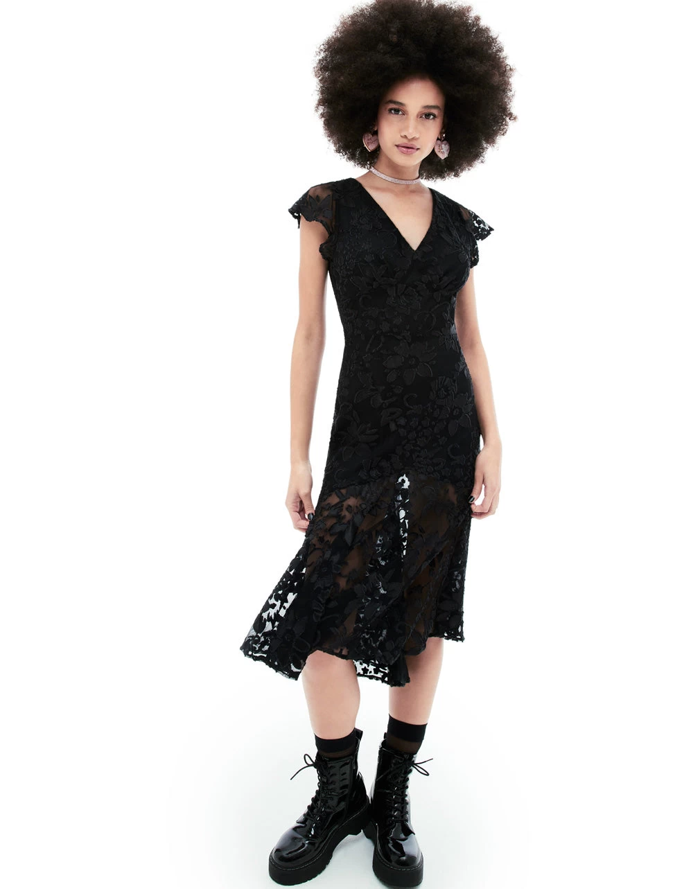MERLIN MIDI DRESS BLACK 8 MERLIN MIDI DRESS BLACK - Image 6
