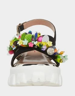 FRANKEE BLACK MULTI -Betsey Johnson BETSEY JOHNSON FRANKEE BLACK WHITE MULTI FRONT