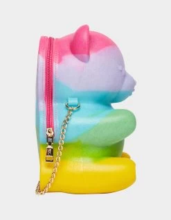 KITSCH BEAR NECESSITY CROSSBODY RAINBOW MULTI -Betsey Johnson BETSEY JOHNSON HANDBAGS BJ34395F RAINBOW SIDE