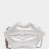 KITSCH READ MY LIPS CROSSBODY SILVER -Betsey Johnson BETSEY JOHNSON HANDBAGS BJ34400N SILVER 1