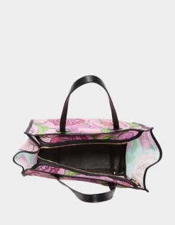 MESHIN AROUND TOTE PINK -Betsey Johnson BETSEY JOHNSON HANDBAGS BJ34440N PINK FLORAL INSIDE