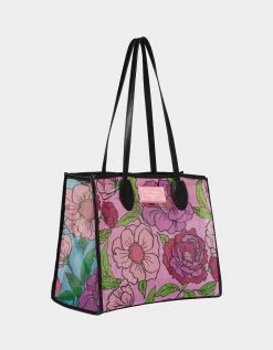 MESHIN AROUND TOTE PINK -Betsey Johnson BETSEY JOHNSON HANDBAGS BJ34440N PINK FLORAL LIFESTYLE