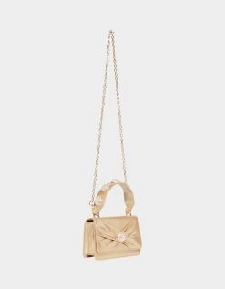 X MARKS THE SPOT TOP HANDLE BAG GOLD 14 X MARKS THE SPOT TOP HANDLE BAG GOLD -Betsey Johnson BETSEY JOHNSON HANDBAGS BJ34455N GOLD LIFESTYLE