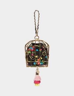 KITSCH BIRD IS THE WORD CAGE DANCER WRISTLET BLACK MULTI -Betsey Johnson BETSEY JOHNSON HANDBAGS BJ34470N BLACK MULTI