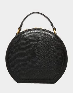 VINTAGE EMBROIDERED HAT BOX CROSSBODY BLACK -Betsey Johnson BETSEY JOHNSON HANDBAGS BJ34690N BLACK BACK