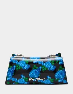 BOW FLAP CONVERTIBLE BAG BLUE MULTI -Betsey Johnson BETSEY JOHNSON HANDBAGS BJ34720F BLUE FLORAL BACK