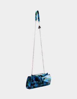 BOW FLAP CONVERTIBLE BAG BLUE MULTI -Betsey Johnson BETSEY JOHNSON HANDBAGS BJ34720F BLUE FLORAL LIFESTYLE1