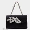 RHINESTONE FLOWER CROSSBODY BLACK -Betsey Johnson BETSEY JOHNSON HANDBAGS BJ34750F BLACK