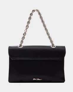 RHINESTONE FLOWER CROSSBODY BLACK -Betsey Johnson BETSEY JOHNSON HANDBAGS BJ34750F BLACK BACK