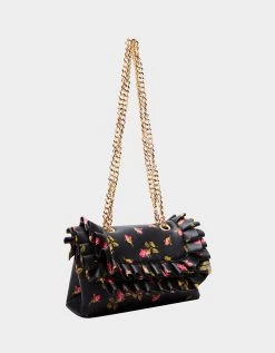 DITSY RUFFLE CONVERTIBLE BAG FLORAL 10 DITSY RUFFLE CONVERTIBLE BAG FLORAL -Betsey Johnson BETSEY JOHNSON HANDBAGS BJ34755F FLORAL DETAILS
