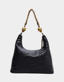 TWO HEADS HOBO BAG BLACK -Betsey Johnson BETSEY JOHNSON HANDBAGS BJ34760F BLACK BACK