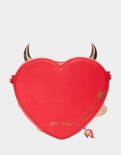 KITSCH DEVIL IN THE DETAILS CROSSBODY RED -Betsey Johnson BETSEY JOHNSON HANDBAGS BJ34815F RED BACK