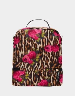 LEOPARD LOVER 2-PART LUNCH BAG LEOPARD -Betsey Johnson BETSEY JOHNSON HANDBAGS BJ34850M LEOPARD BACK