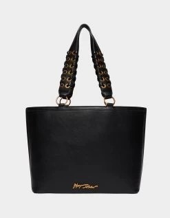 THICK SKULLED TOTE BLACK 15 THICK SKULLED TOTE BLACK -Betsey Johnson BETSEY JOHNSON HANDBAGS BJ34895F PINK LIFESTYLE