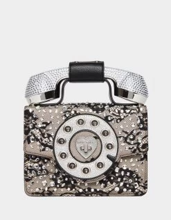 KITSCH LACE PHONE BAG BLACK