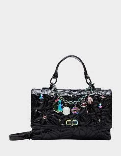 CHARMS & SPELLS CHARM BRACELET BAG BLACK PATENT