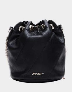 FRINGE BENEFITS BUCKET CROSSBODY BLACK -Betsey Johnson BETSEY JOHNSON HANDBAGS BJ34975F BLACK BACK