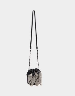 FRINGE BENEFITS BUCKET CROSSBODY BLACK -Betsey Johnson BETSEY JOHNSON HANDBAGS BJ34975F BLACK LIFESTYLE1