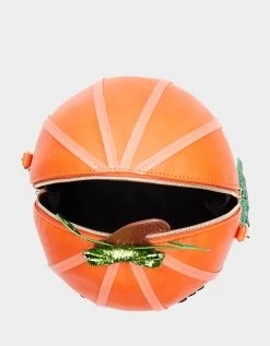 KITSCH PUMPKIN CROSSBODY ORANGE MULTI 10 KITSCH PUMPKIN CROSSBODY ORANGE MULTI -Betsey Johnson BETSEY JOHNSON HANDBAGS BJ71405F ORANGE INSIDE